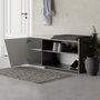 Hanah Home Fiona Bench Zapatero Antracita y Blanco